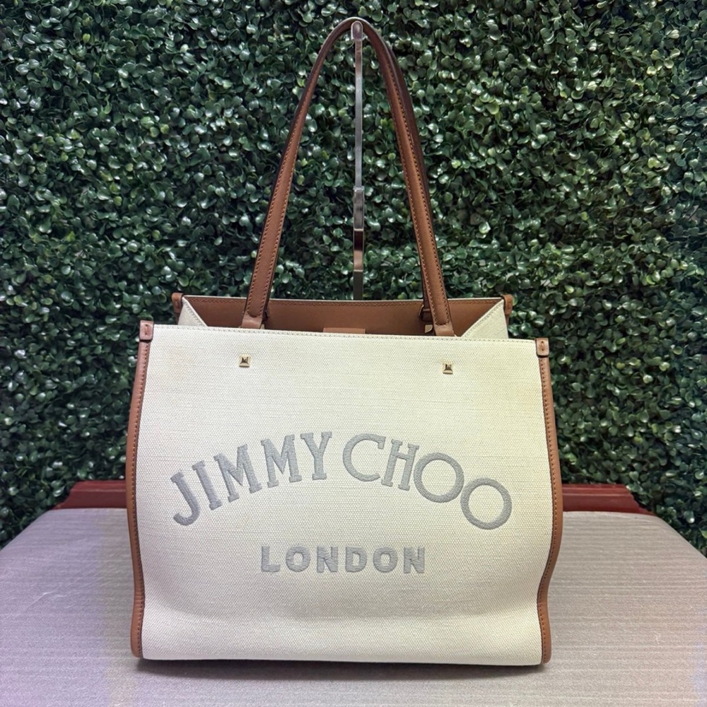 Jimmy Choo Varenne Canvas Reversible Tote Bag